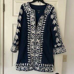 Lucky brand Embroidered Tunic Coat/jacket